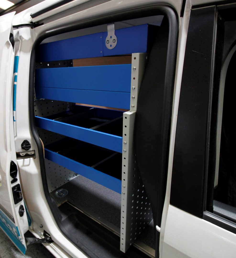 racking for side door in a van