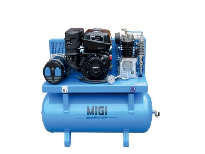 migi 402 combined compressor generator includes air tank