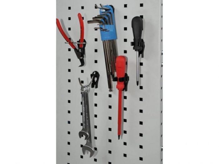 tool prongs for van on end of racking panel