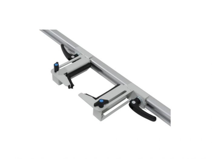 pair of adjustable clamps to fit onto rail in van