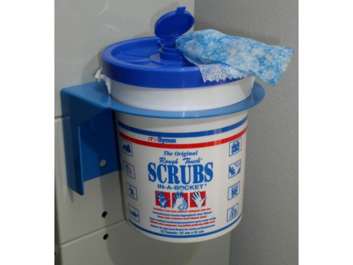 scrubs hand towels bucket with bracket for van