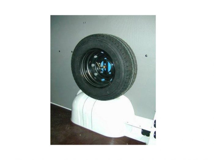 spare wheel plate for relocating van spare wheel inside van