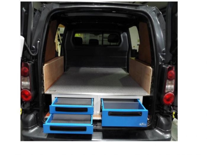 van underfloor drawers for small vans with raised floor