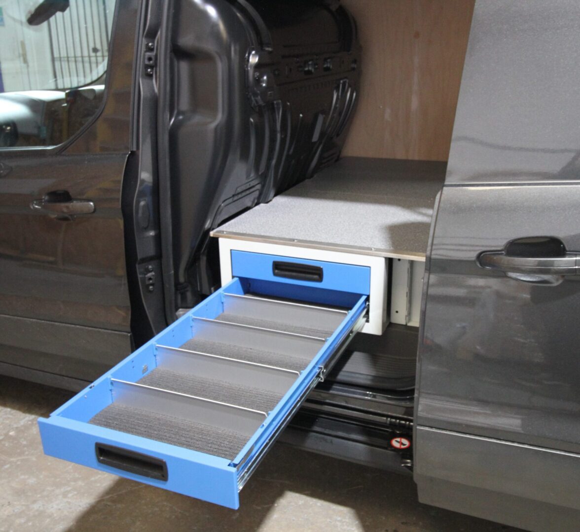 ford connect false floor two drawers on passengers side