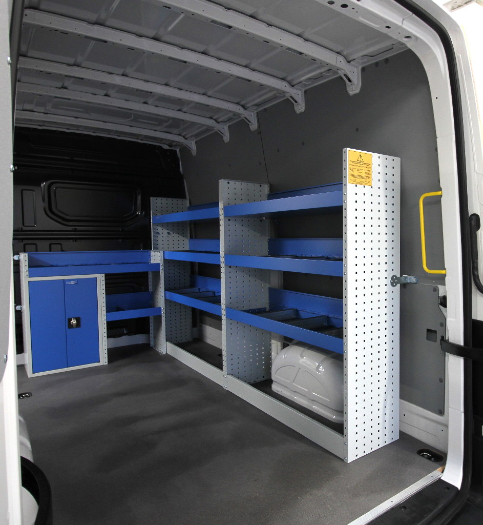 electricians racking system L shaped design makes good use of bulkhead often wasted space