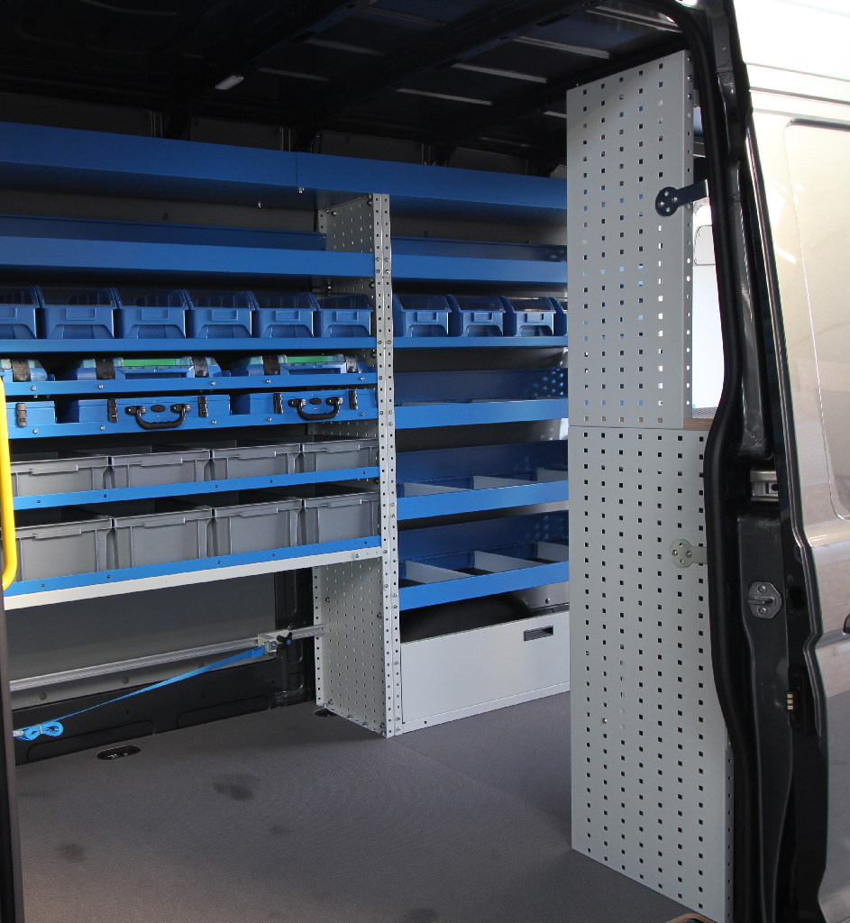 man service van racking installed by van racking solutions in dorset