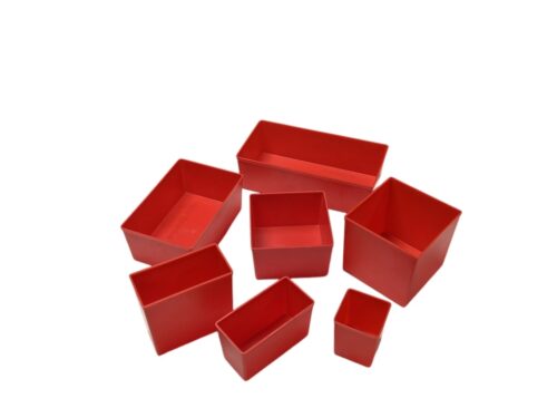 plastic containers for van drawers, workshop or home office use