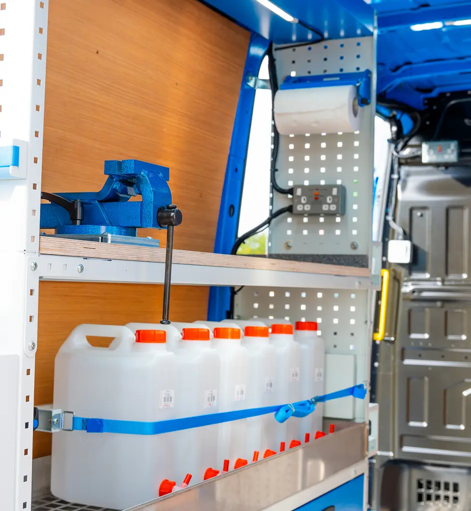 Fuel Cell Racking Fuel & Water Storage Archives | Van Racking Solutions