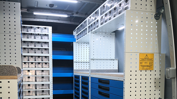 Locksmith van racking