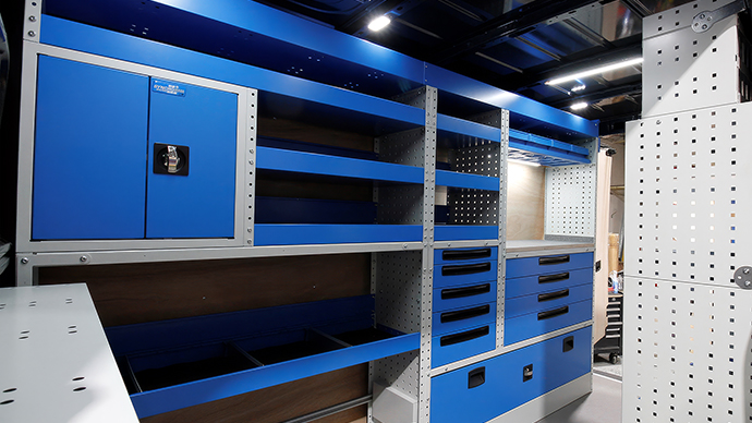 Refrigeration van racking